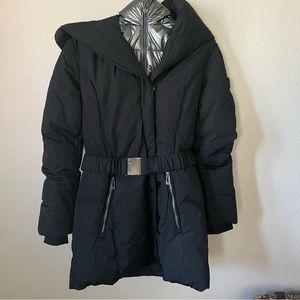 Noize Belted Black Puffer Jacket Sz M